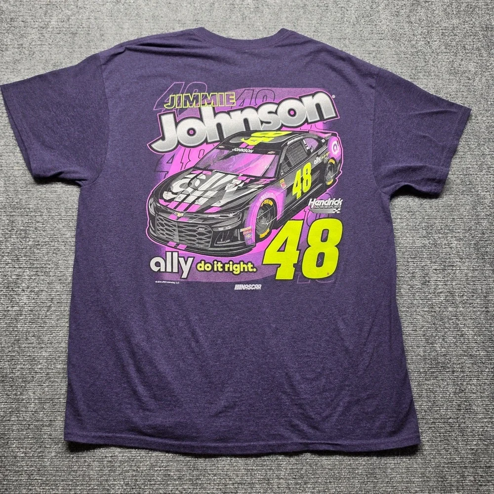 NASCAR Jimmie Johnson 48 Ally Racing Shirt Mens XL Purple Hendrick Motorsports